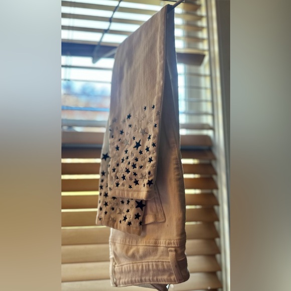 Vineyard Vines White Skinny Jeans with Embroidered Stars ~ Sz 00 💫 - Picture 3 of 5